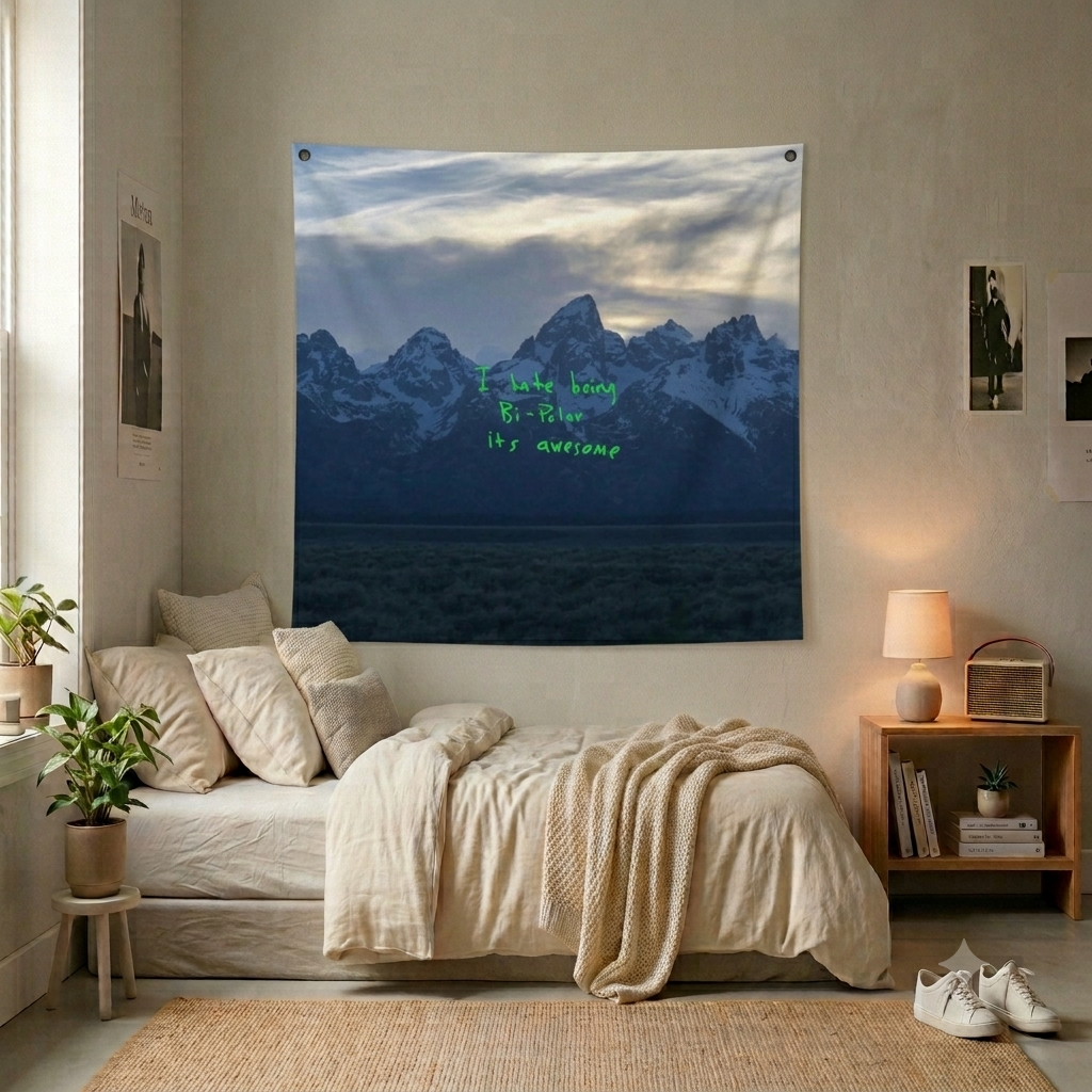 Mountain Motivation Wall Flag