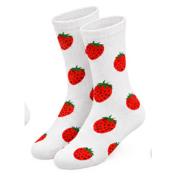 Strawberry Print Ankle Socks