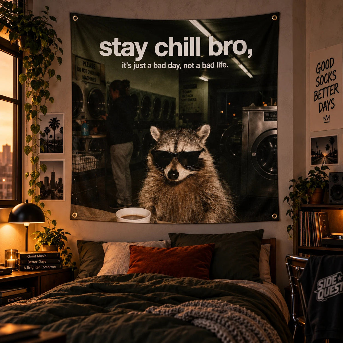 Stay Chill Bro wall flag